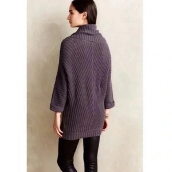MOTH Anthropologie Chunky Knit Dolman Sleeve Cowl Neck Toca Sweater Size XS - Picture 2 of 9